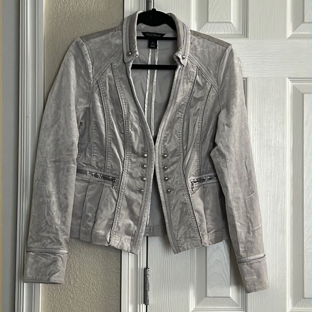 Gray military style jacket